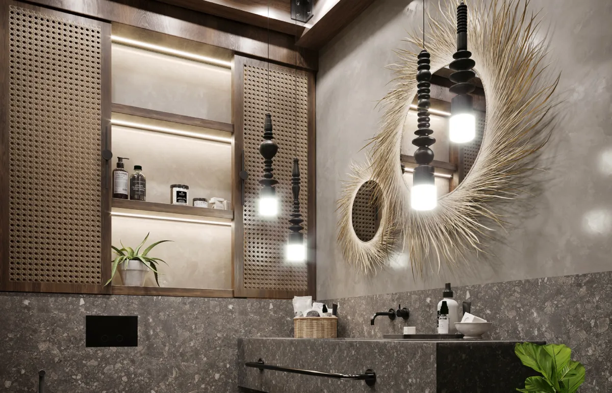 الحمامات المنزلية الفخمة تصاميم مشابهة لمراكز السبا