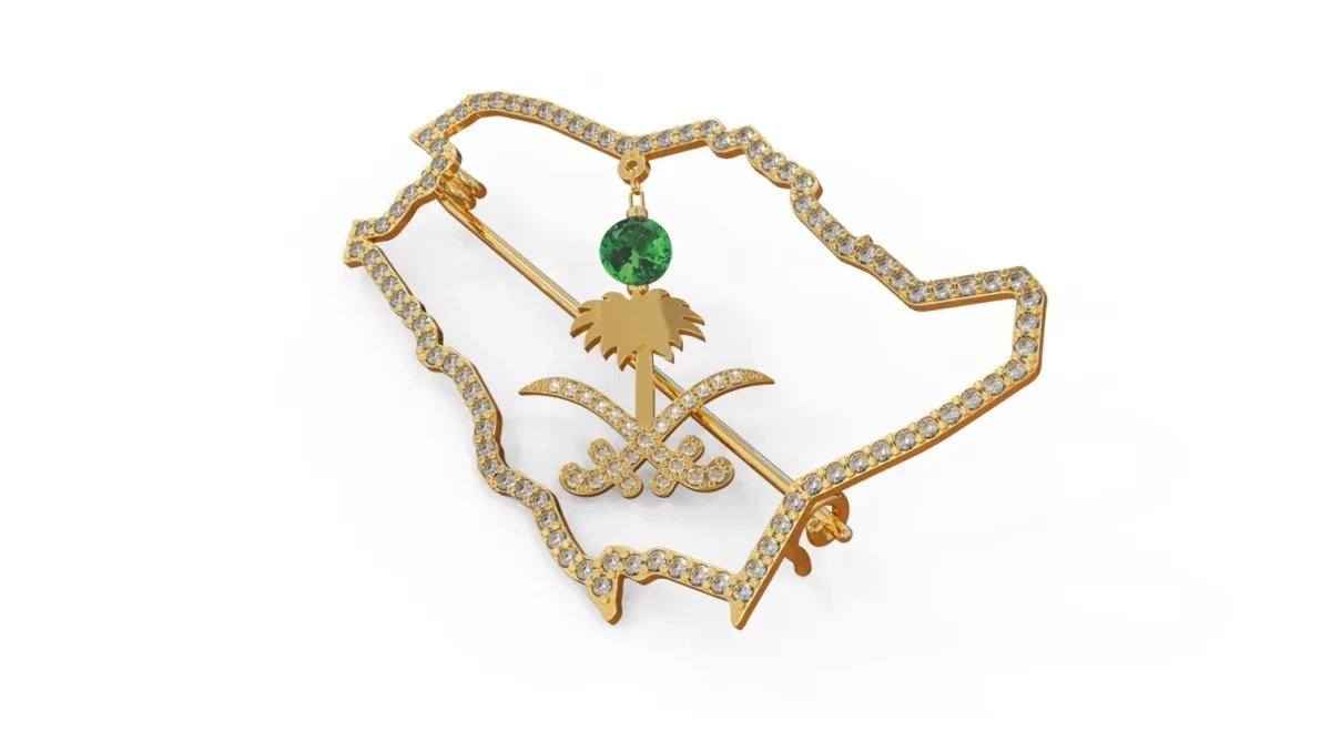 بروش Saudia  من مجوهرات دلال Dalal Jewelry