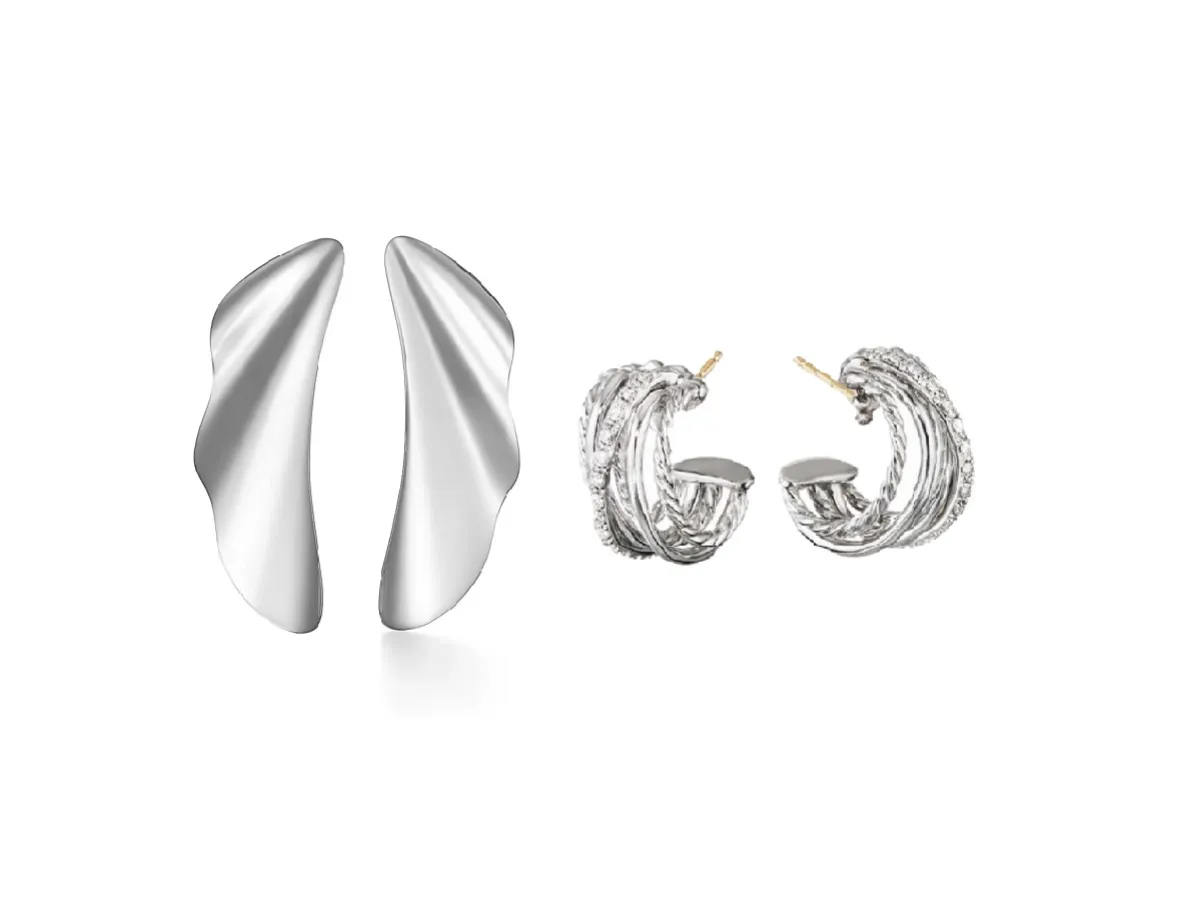 أين محبات الفضة؟ إليكن موديلات أقراط فضة إسترليني موضة صيف 2023