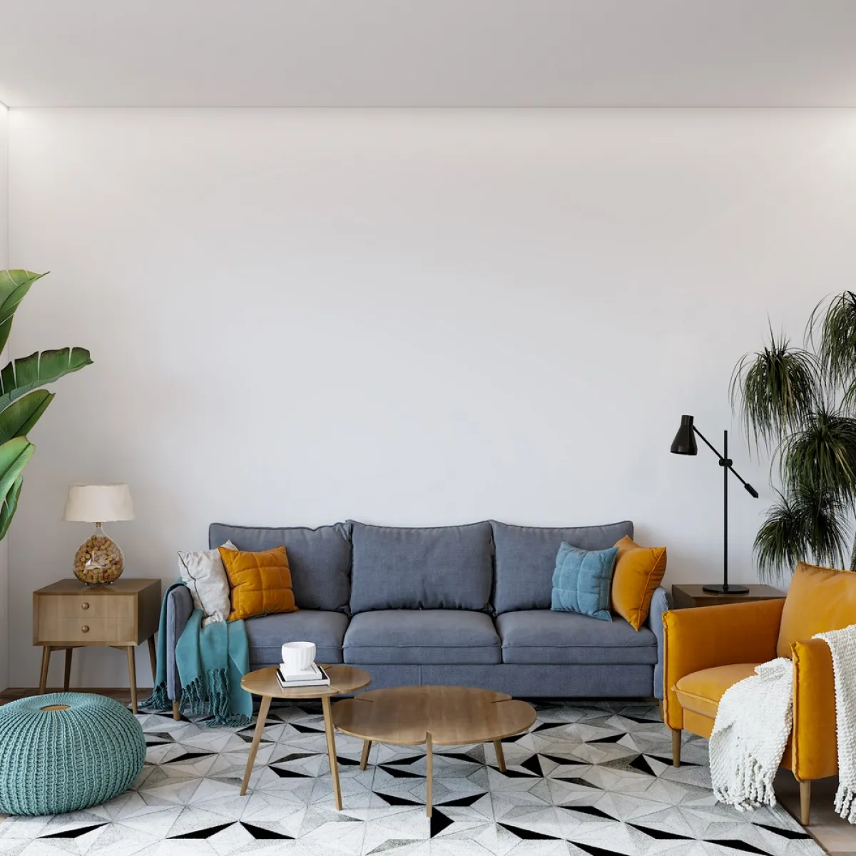 غرفة الجلوس مميزة في ديكوراتها