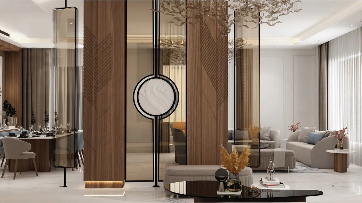 لوحة جدارية في صالة الاستقبال