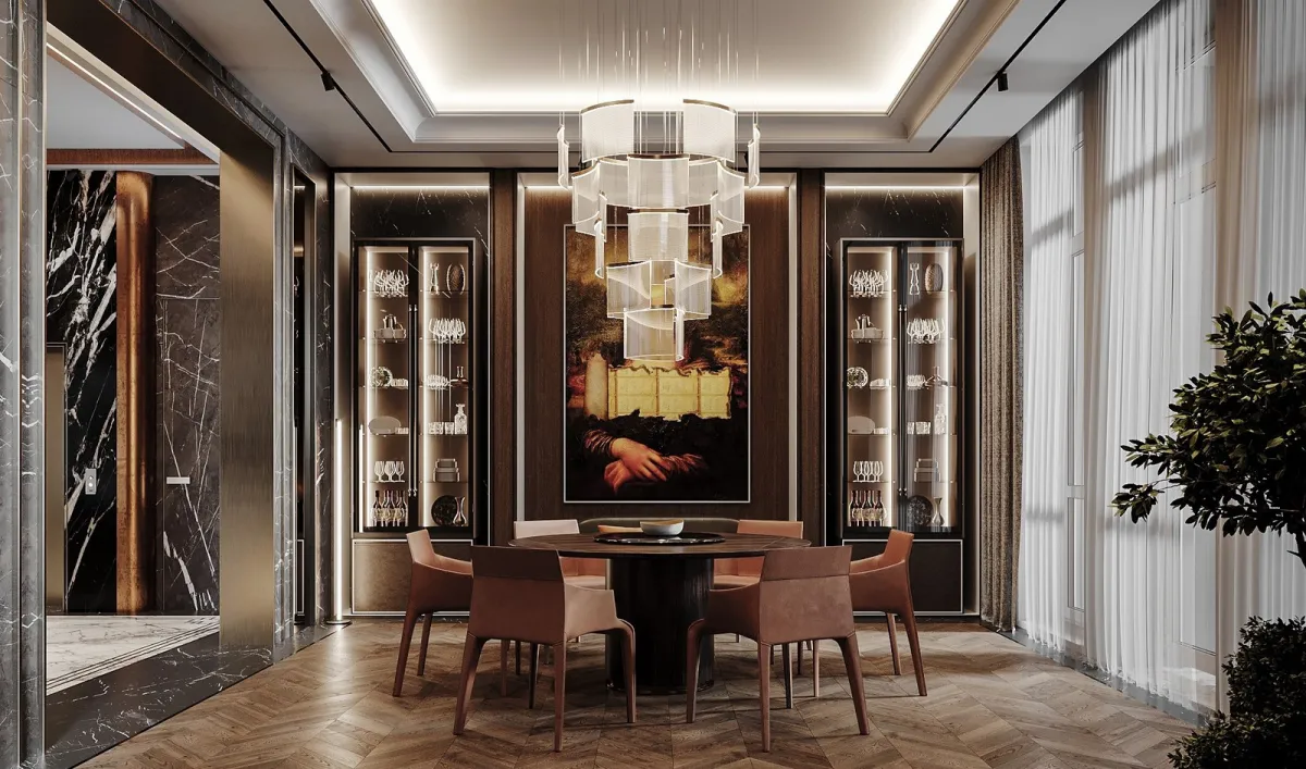 غرفة طعام من مشروع للمصمم رسلان بروسفيرين