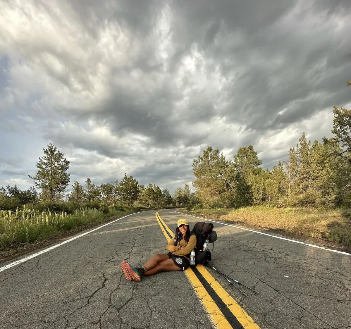 هيا السماري خلال الرحلة بين المكسيك وكندا- الصورة من حسابها على إنسجرام