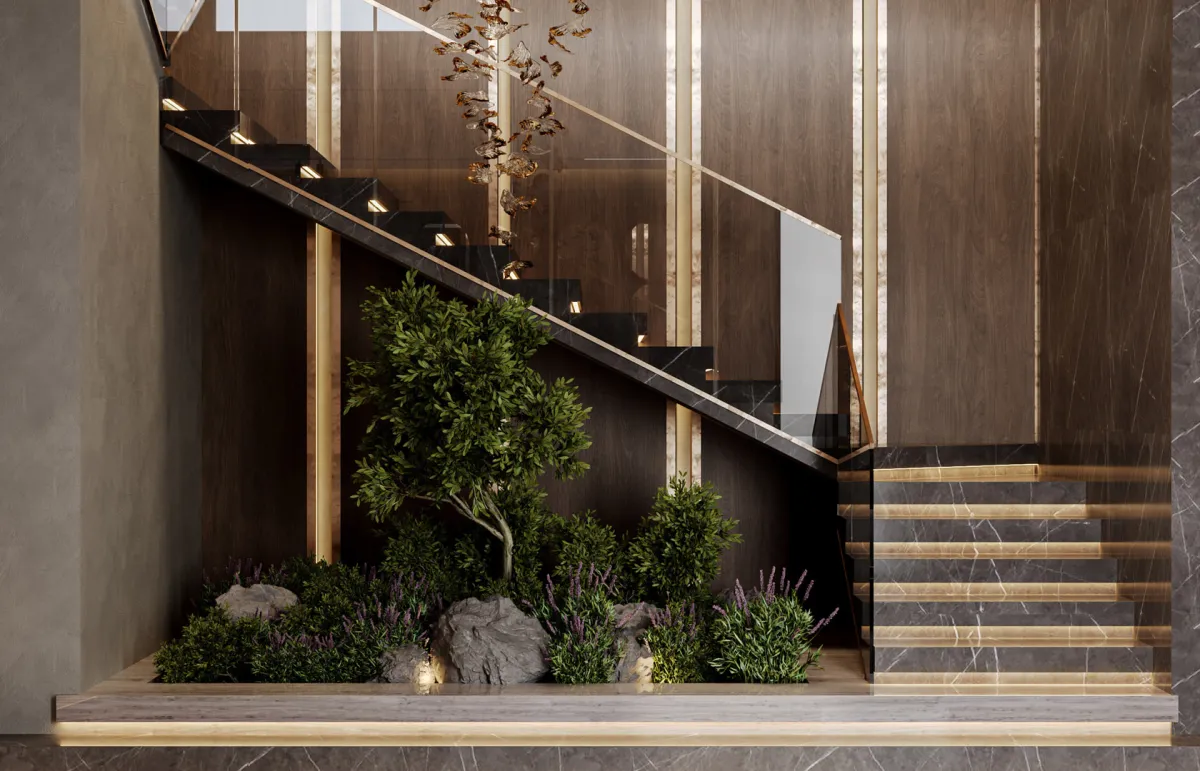 السلالم الداخلية.. اتجاهات حديثة مبهرة للعين