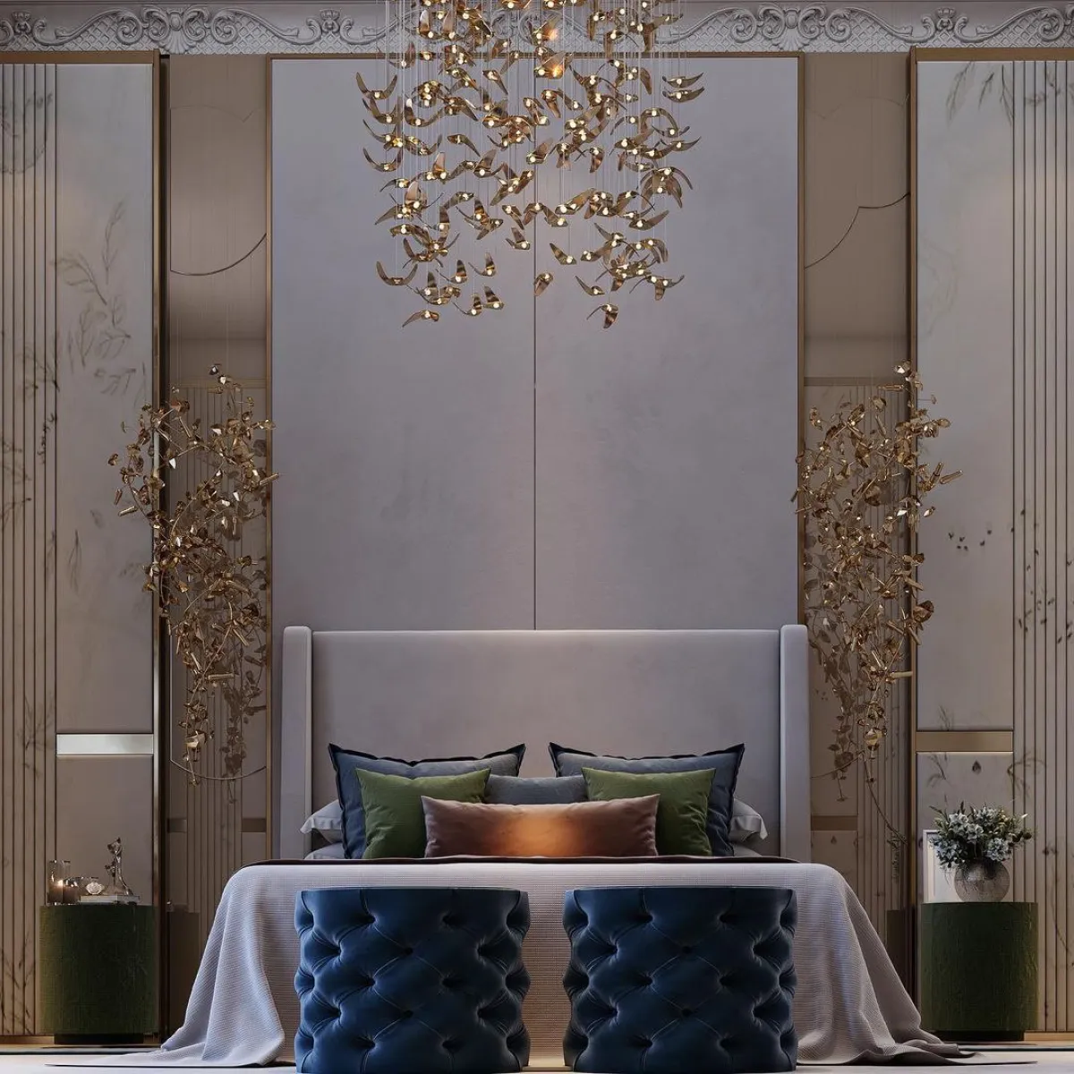 من المهم درس الخطة اللونية، في إطار إعداد ديكور غرف النوم