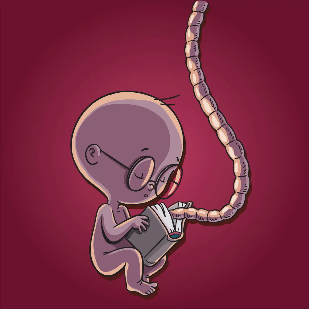 صورة جنين يقرأ