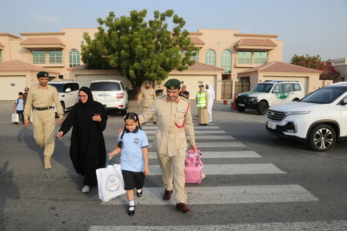 شرطة دبي تهنئ المدارس بحلول العام الدراسي. الصورة من حساب شرطة دبي على منصة x