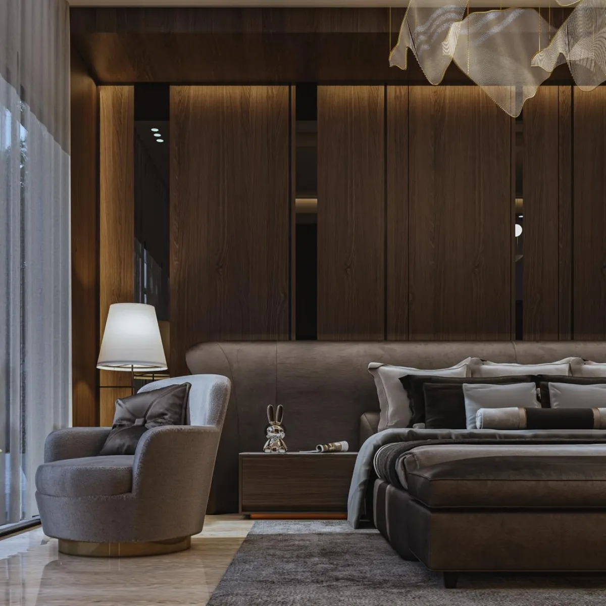 السيراميك مستخدم في تكسية أرضية الغرفة