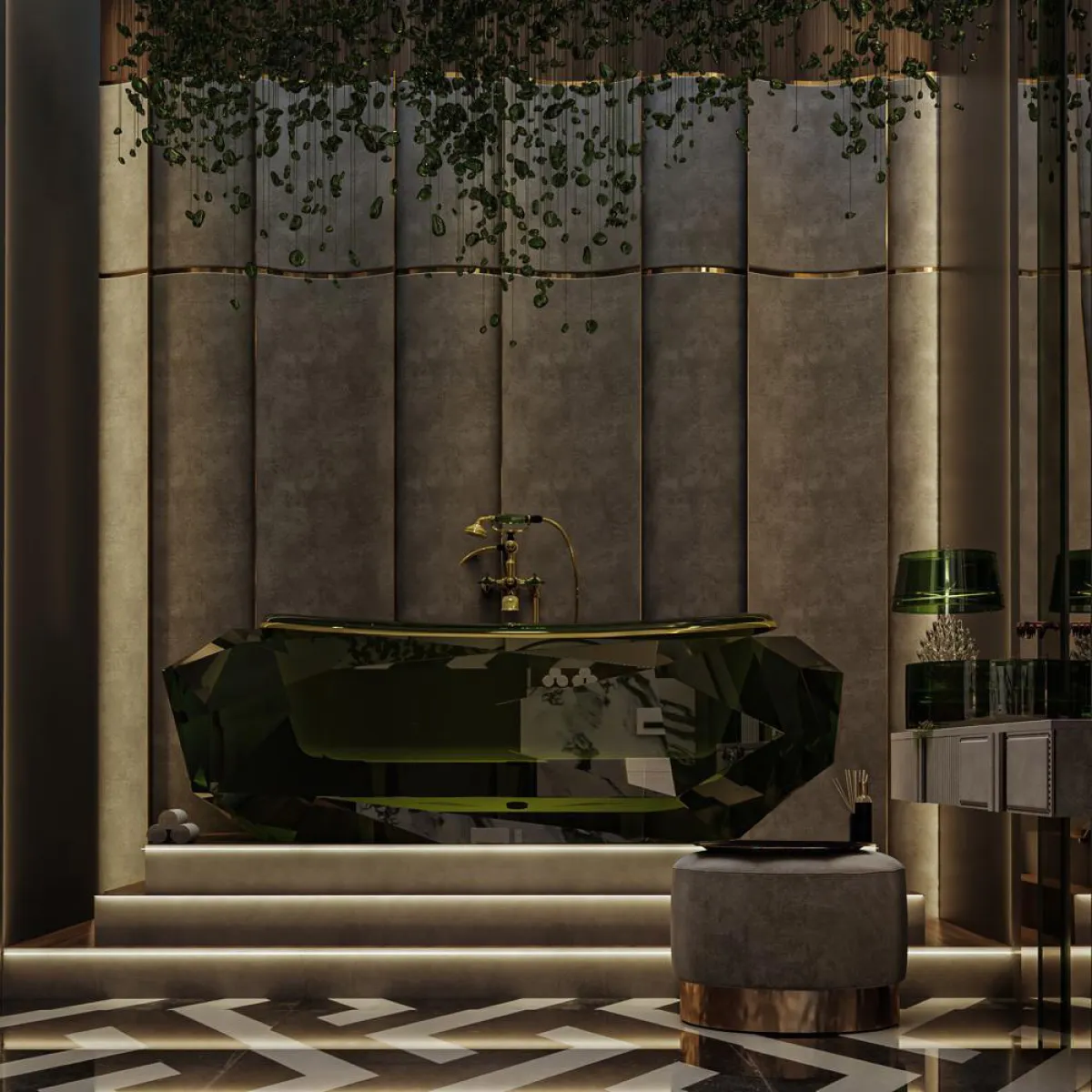 السيراميك مميز في تصميم أرضيات الحمّام