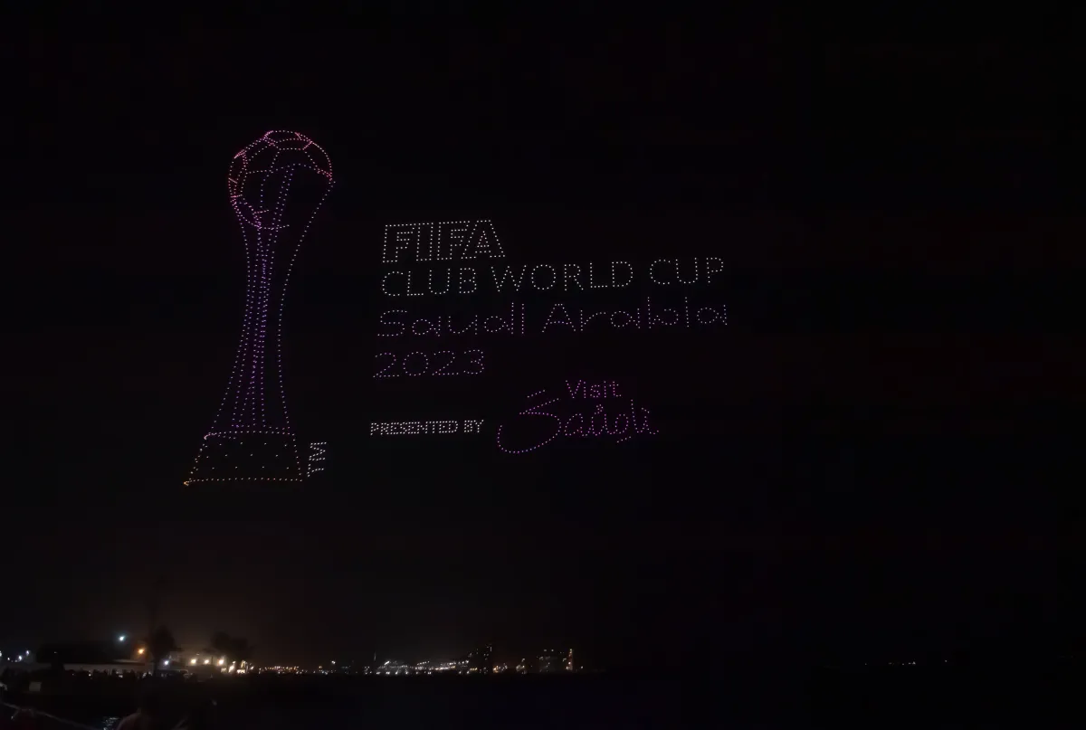 كورنيش جدة يتزين بشعار كأس العالم للأندية 2023 - الصورة من حساب الاتحاد السعودي لكرة القدم على منصة إكس تويتر سابقا