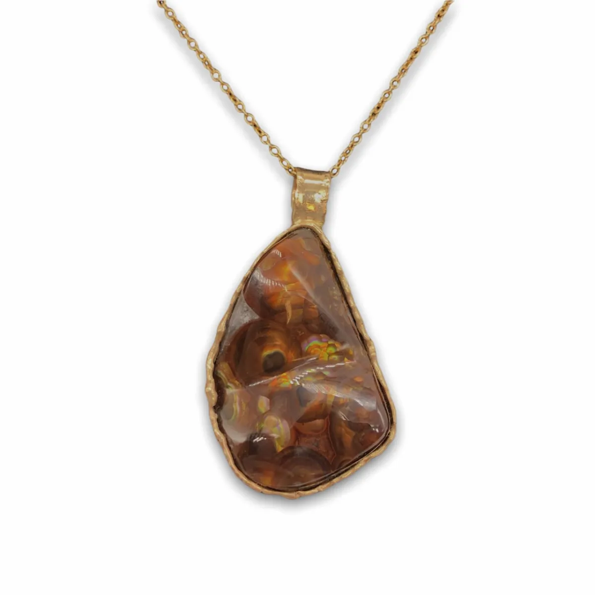 قلادة بحجر العقيق الناري من Shipwreck Treasures