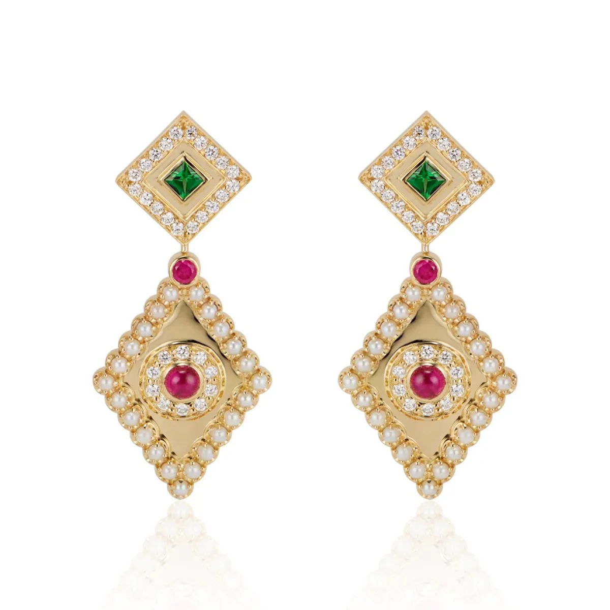 أقراط Najd Chandelier من أمارين جولز Amarin Jewels