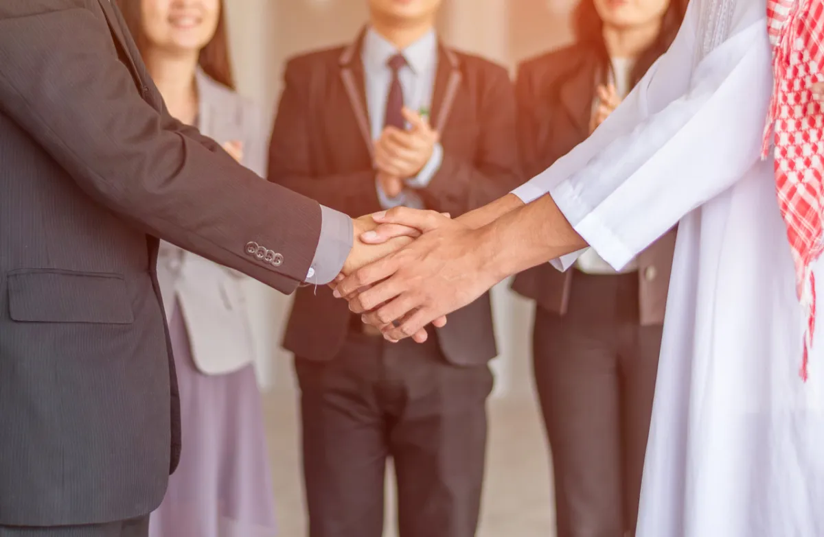 صورة للمصافحة