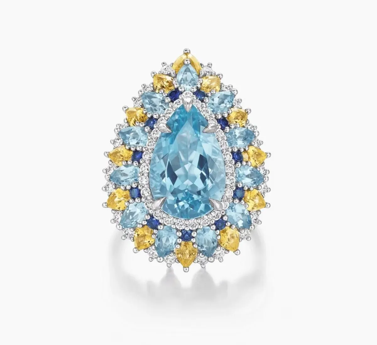 خاتم Winston Candy Aquamarine من هاري وينستون Harry Winston 