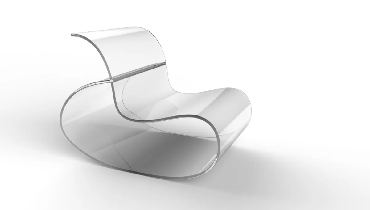 تصميم مميز لكرسي من مادة الأكريليك