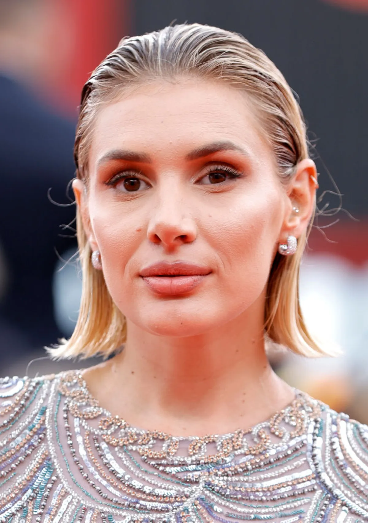 مهرجان فينيسيا السينمائي الـ80، المؤثرة الإيطالية Cristina Musacchio (مصدر الصورة: John Phillips/Getty Images)  