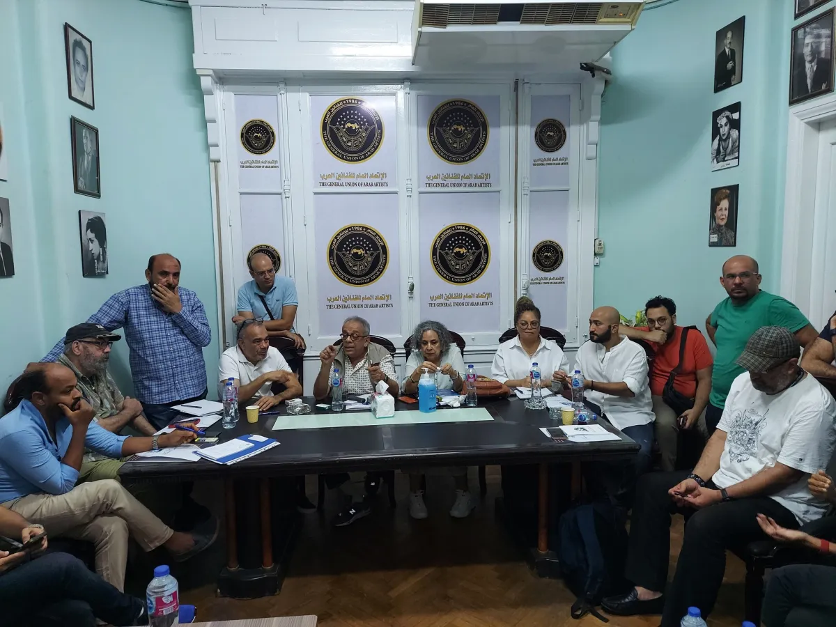 اجتماع نقابة المهن السينمائية لبحث الأزمة - الصورة من حساب النقابة على الفيس بوك