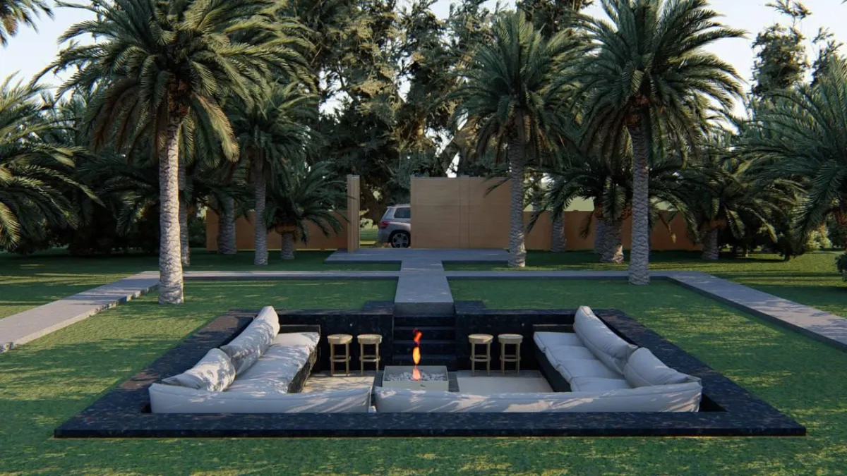 فكرة التصميم مستوحاة من المزرعة السعودية 