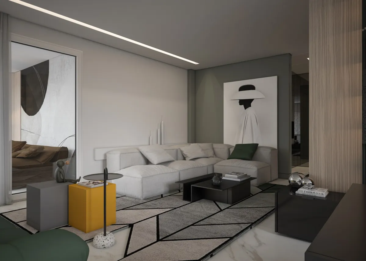 جانب من شقة سكنية يبرز أسلوب دنكجيان