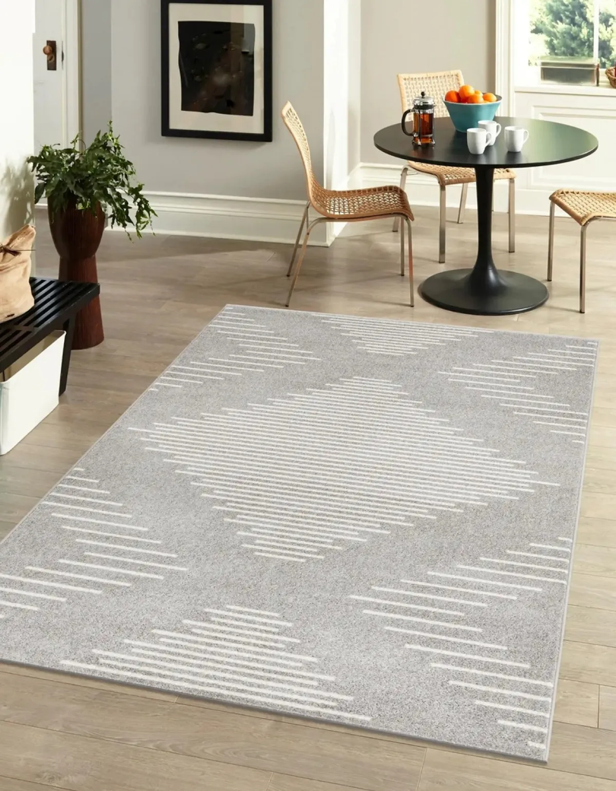 من المهم أن ينسجم حجم السجادة مع المنطقة التي تفترشها