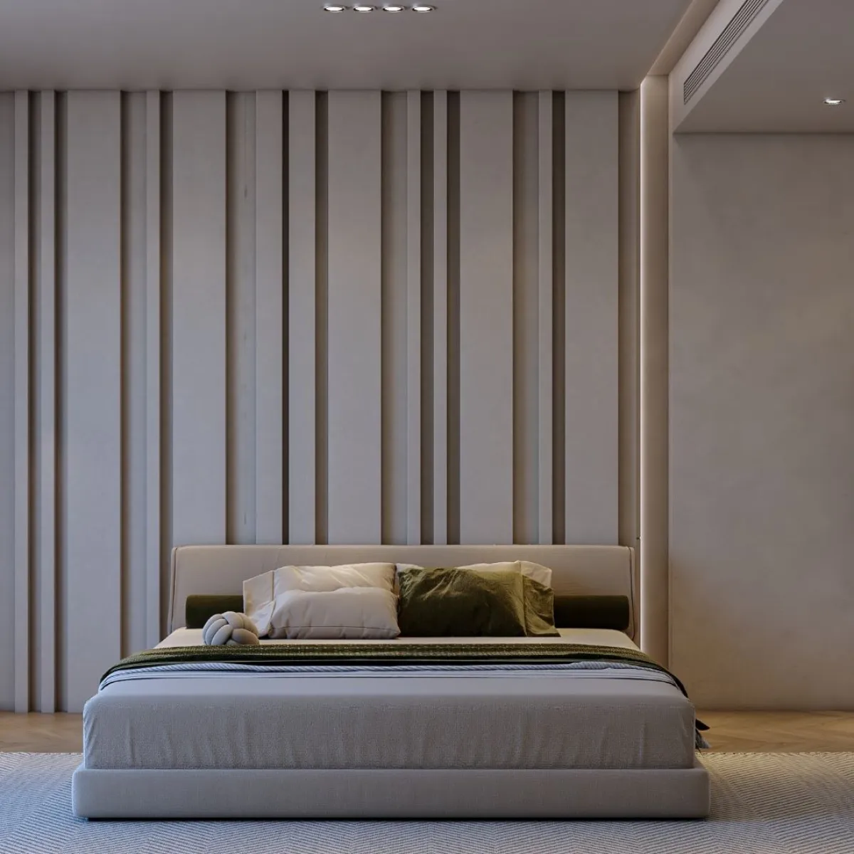 الأبيض أو البيج لون شائع في صبغ الألواح الجبس المُستخدمة في الديكور الداخلي