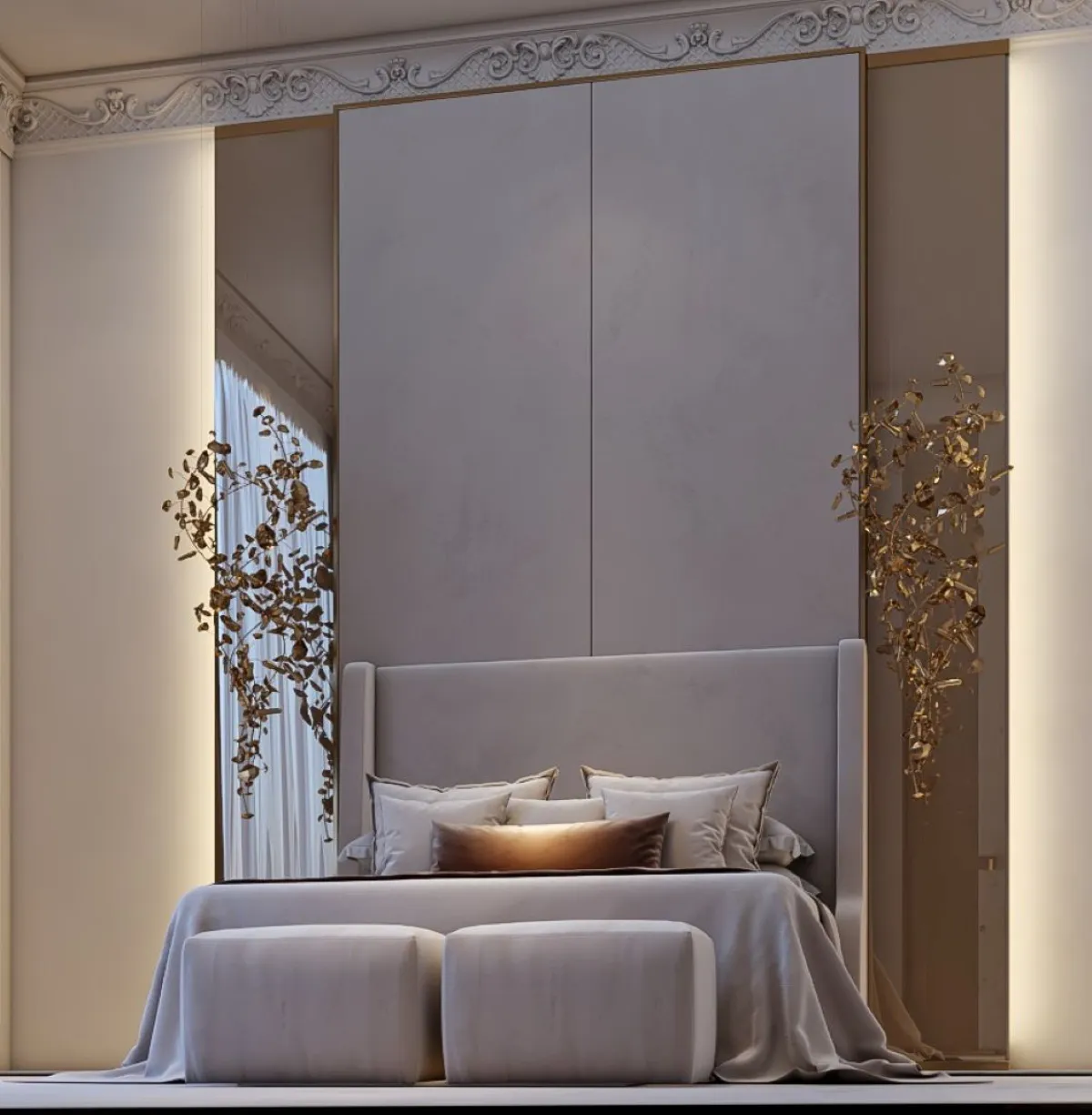 ديكور الجدران مُنفذ من الجبس