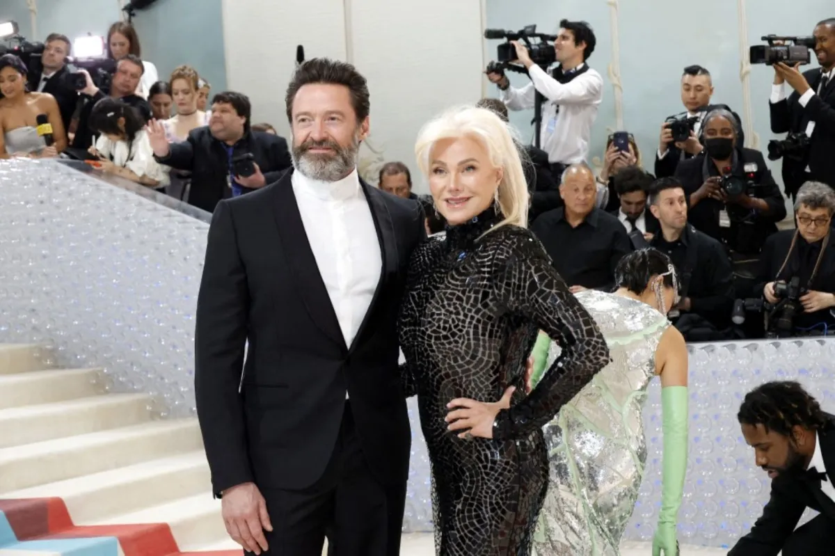 هيو جاكمان وديبورا لي فيرنس (Hugh Jackman and Deborra-Lee Furness). مصدر الصورة: Mike Coppola/Getty Images/AFP