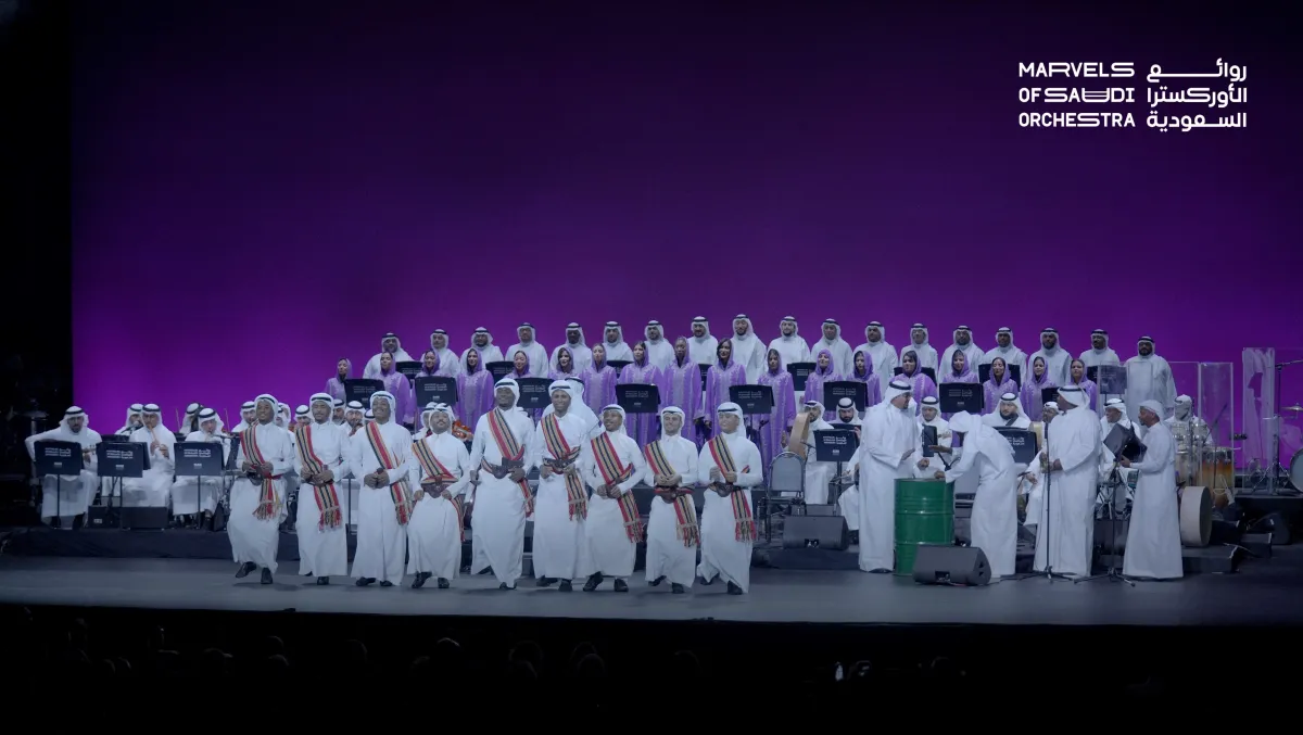 الفن السعودي يبهر الحضور في حفل روائع الأوركسترا السعودية بنيويورك - الصورة من حساب هيئة الموسيقى على منصة إكس