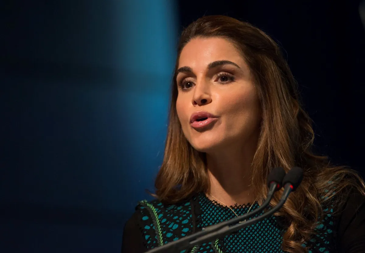 الملكة رانيا (Queen Rania). مصدر الصورة: MOLLY RILEY / AFP