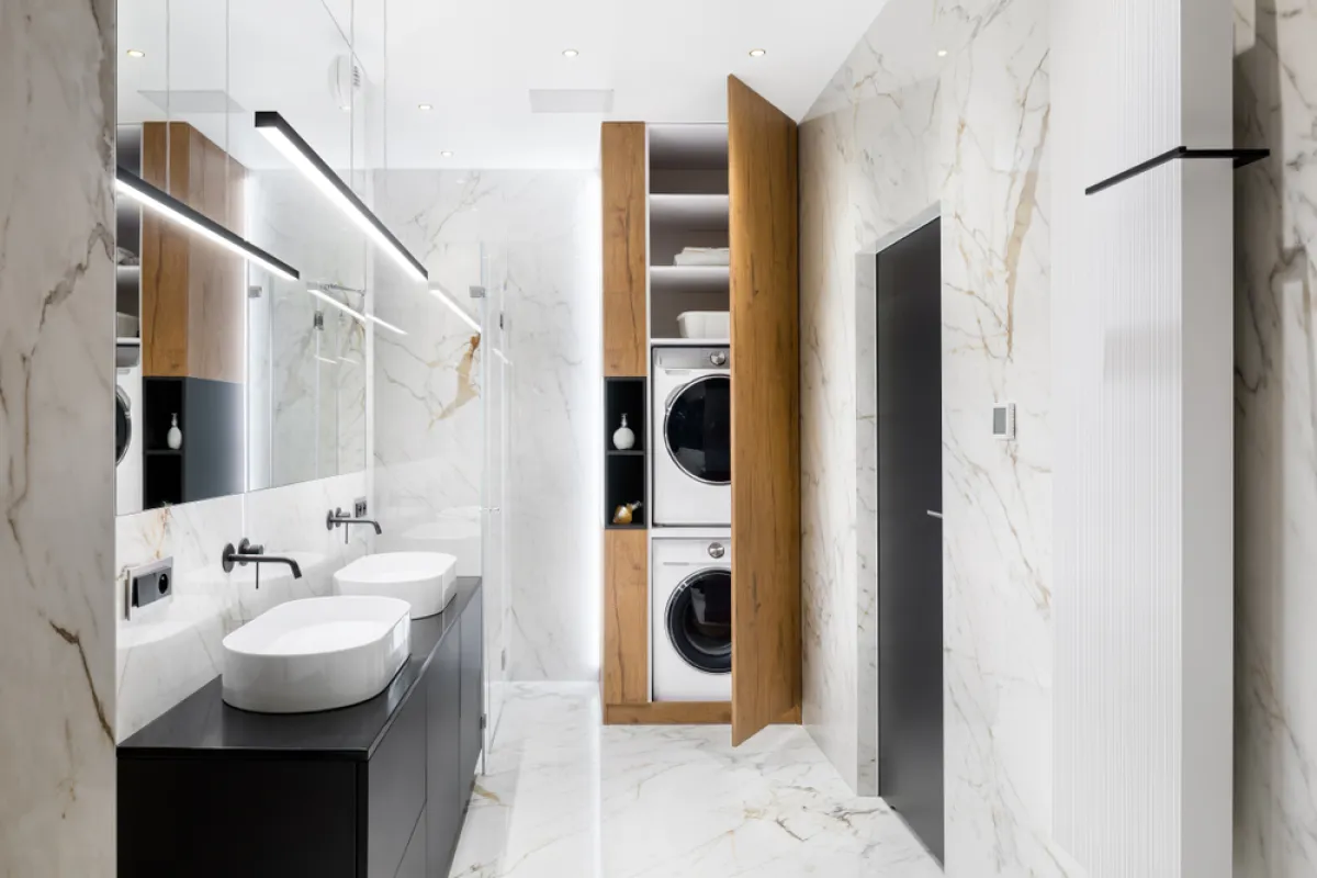 أفكار في الديكور لغسالة الملابس