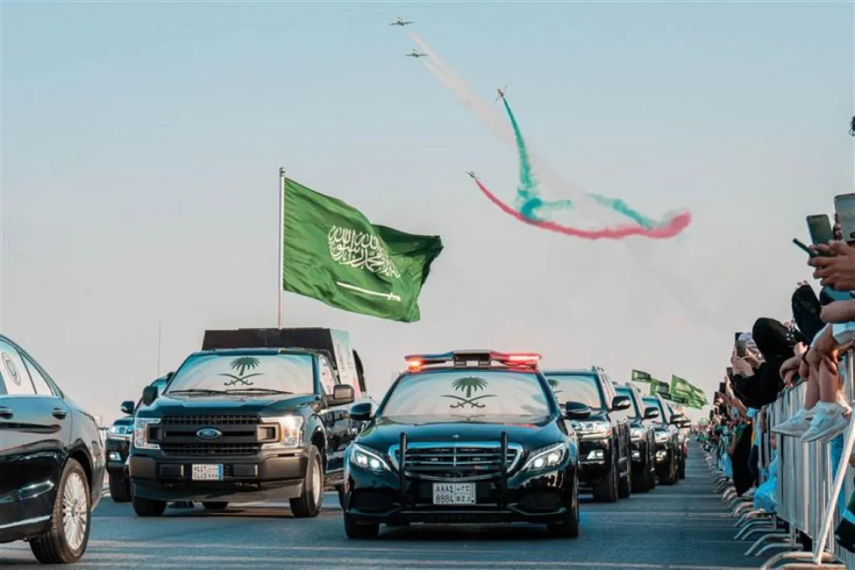  نفذت القوات الجوية الملكية السعودية عروض اليوم الوطني السعودي