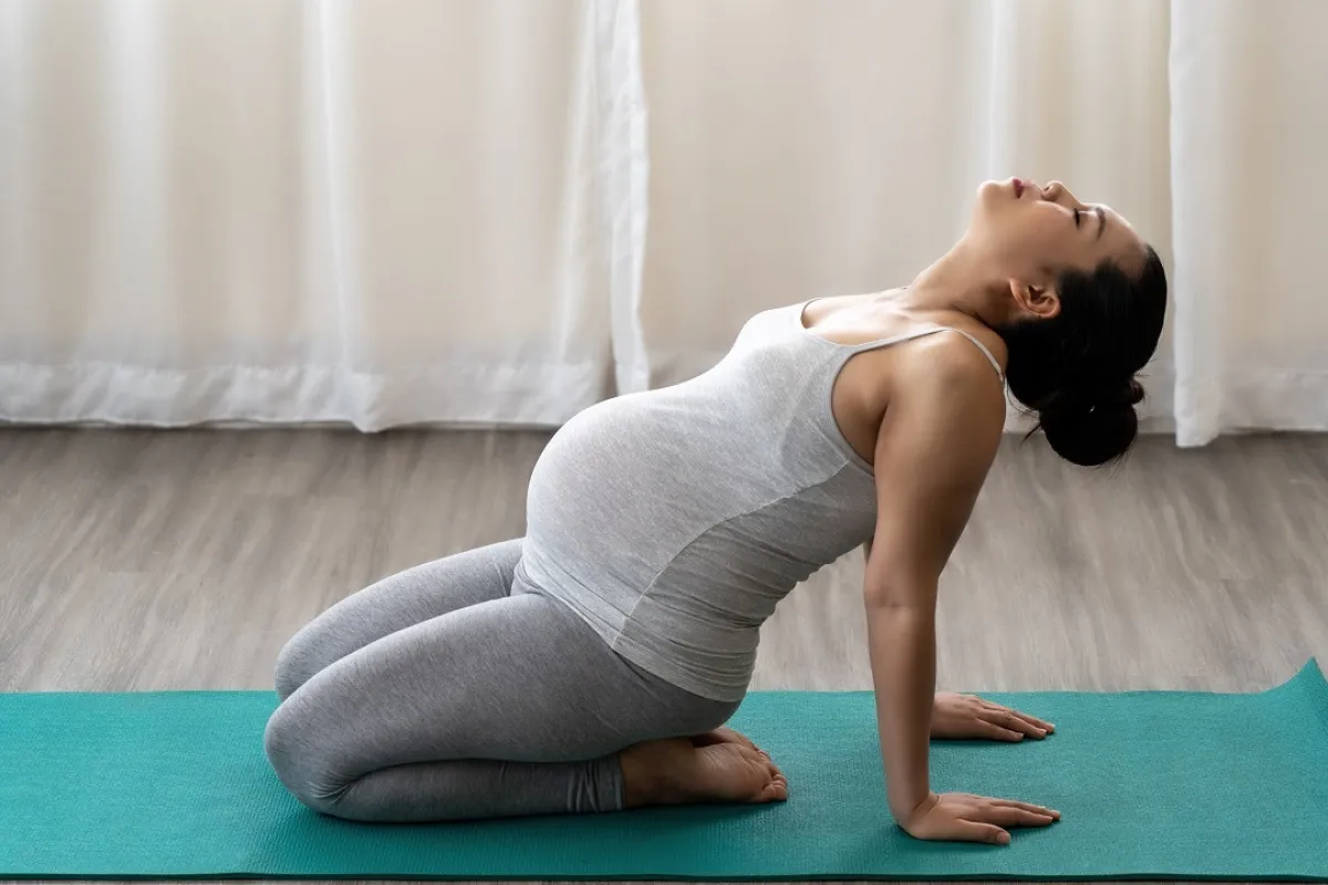 صورة لحامل في أحد صفوف الحوامل