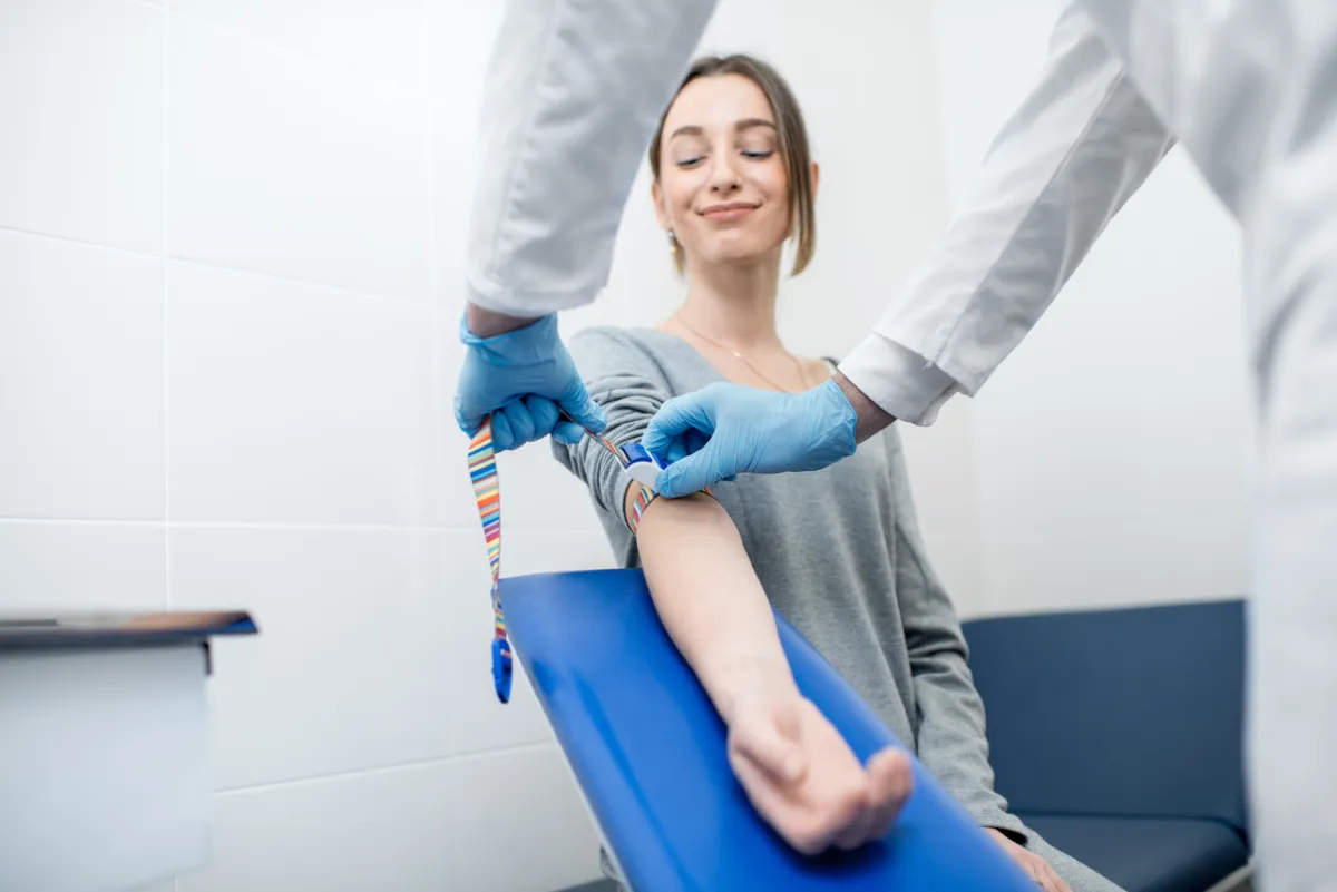 صورة لاختبار الدم