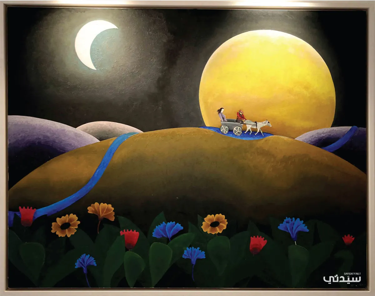 لوحة للتشكيلي الراحل ويلي عرقتنجي