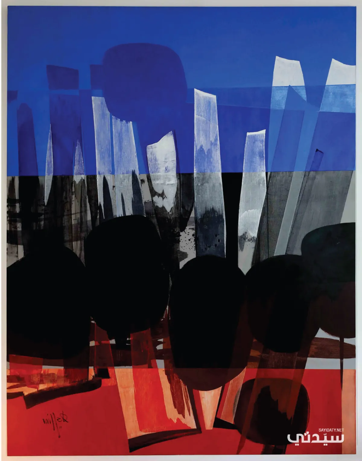 لوحة من مجموعة Rock series للتشكيلي ميساك ترزيان