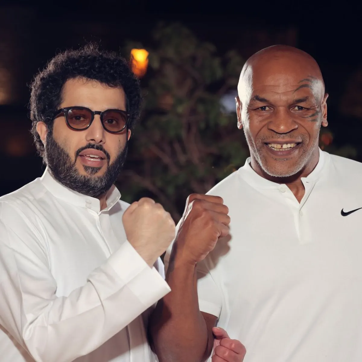 وصول مايك تايسون استعدادا لنزال أشرس رجل على وجه الأرض في موسم الرياض 2023 - الصورة من حساب الأستاذ تركي آل الشيخ على إكس