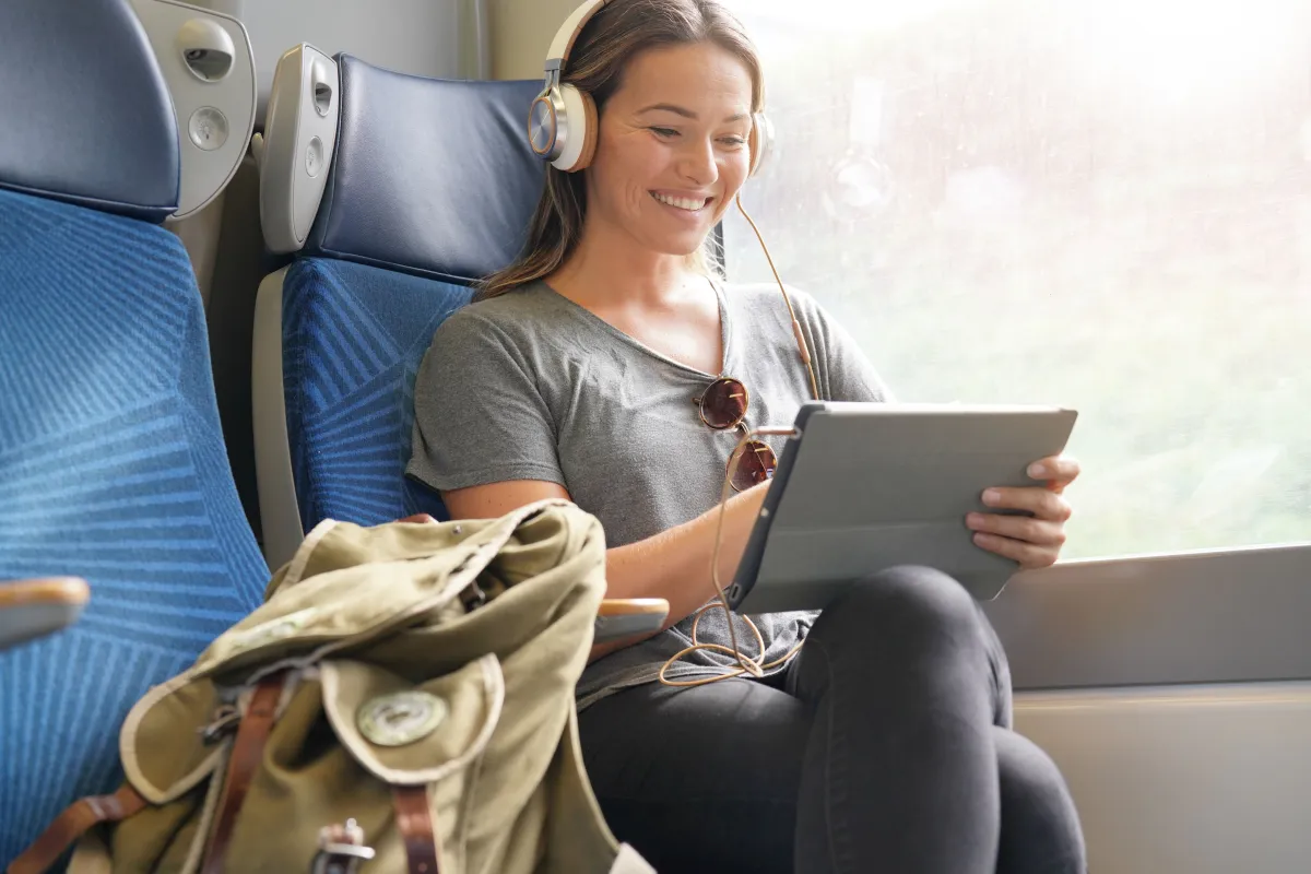 الحفاظ على الهدوء أثناء التواجد في القطار