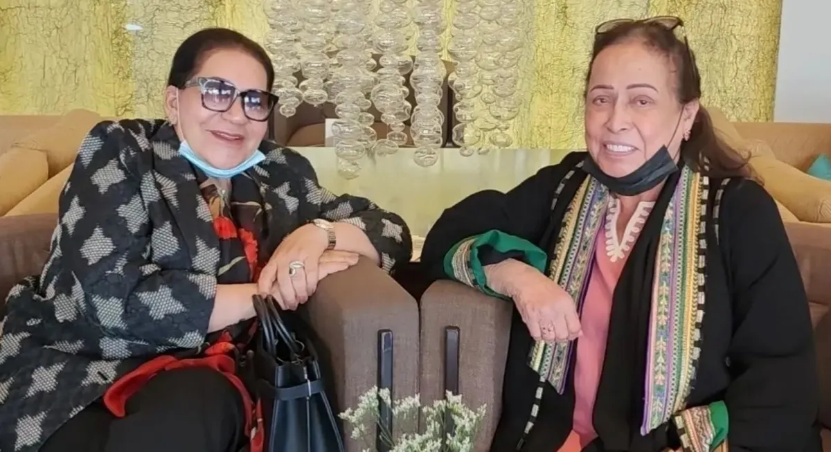 حياة الفهد وسعاد عبدالله -الصورة من حساب الفهد على الانستغرام