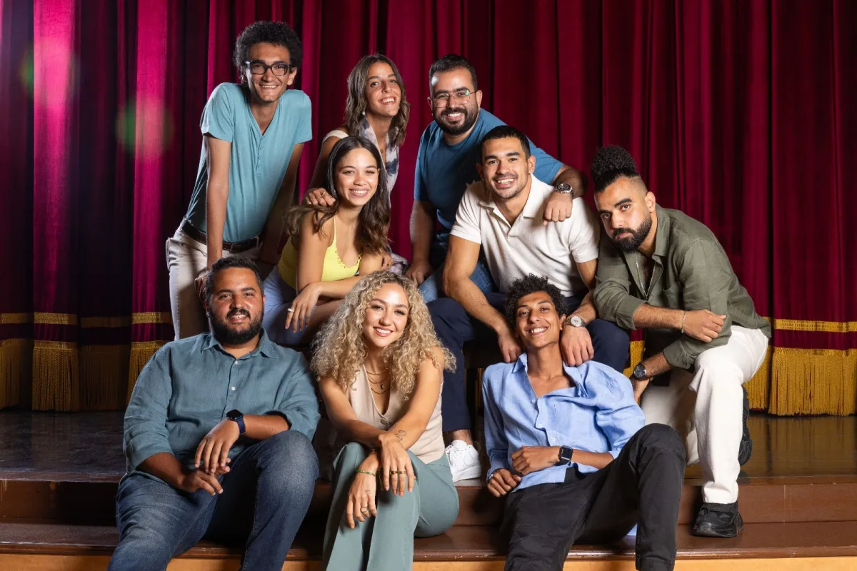 صناع الفيلم من الشباب - الصورة من زينة أشرف عبدالباقي