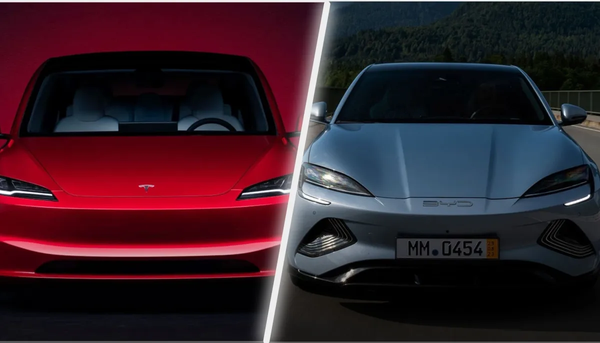 مقارنة بين سيارتي كهربائية بي واي دي سيل و تسلا موديل 3 لعام 2023