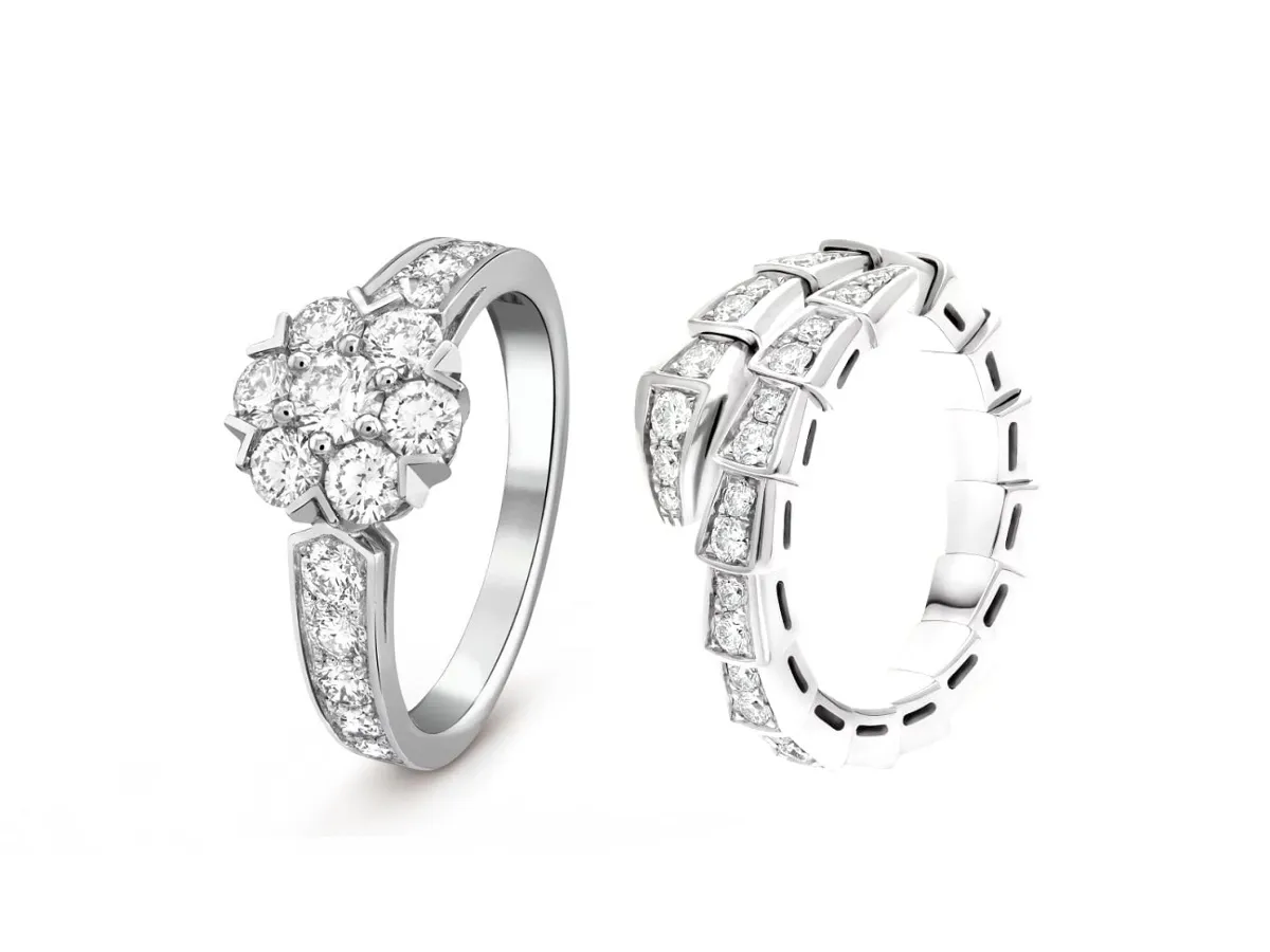 موديلات خواتم ذهب أبيض ناعمة للمرأة الراقية