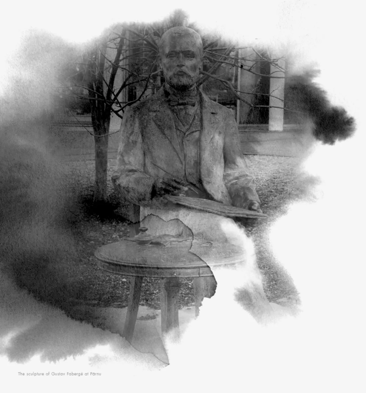 تمثال منحوت لغوستاف فابرجيه مؤسس دار فابرجيه (مصدر الصورة- الموقع الرسمي لدار فابرجيه)