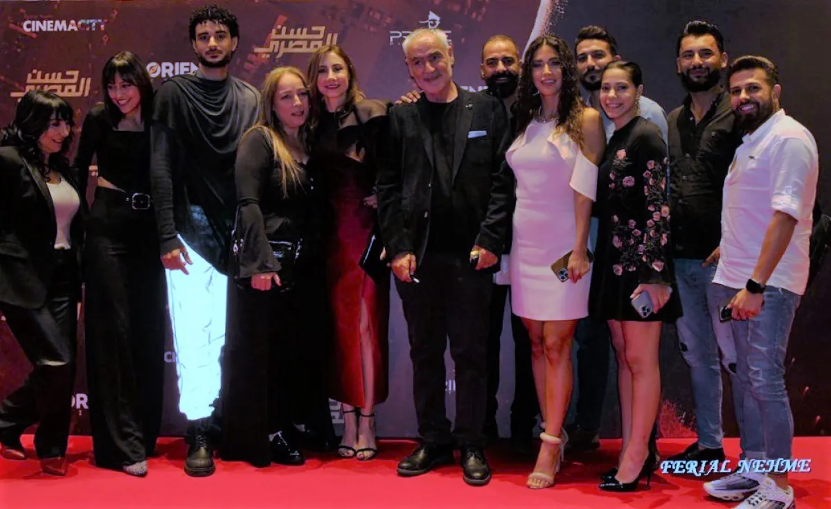 أسرة فيلم "حسن المصري" خلال حفل الافتتاح في بيروت- تصوير- فريال نعمة وفيكان 