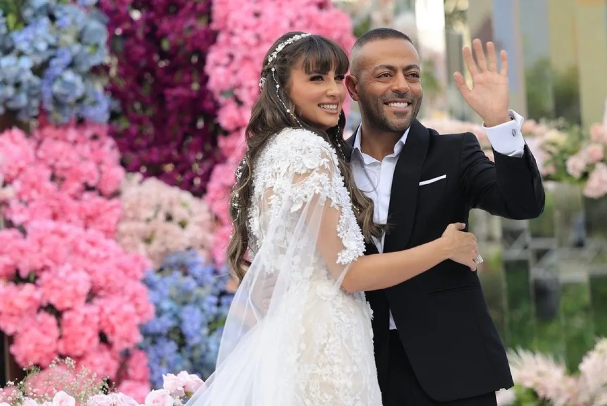 صور زفاف تامر عاشور ونانسي نور - الصورة من حساب تامر عاشور على إنستغرام 