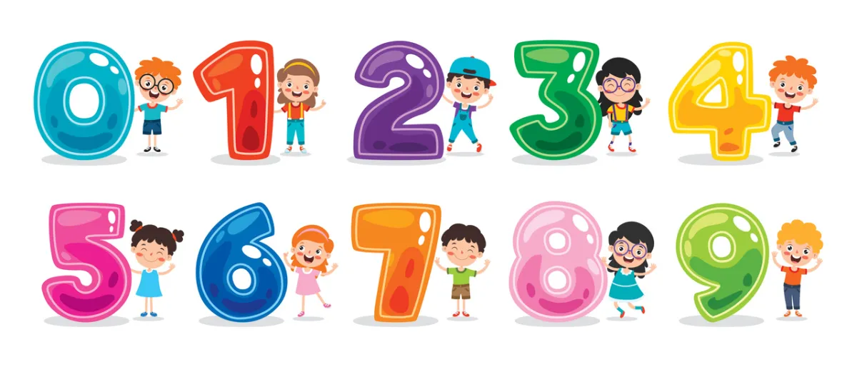 صورة أطفال وأرقام