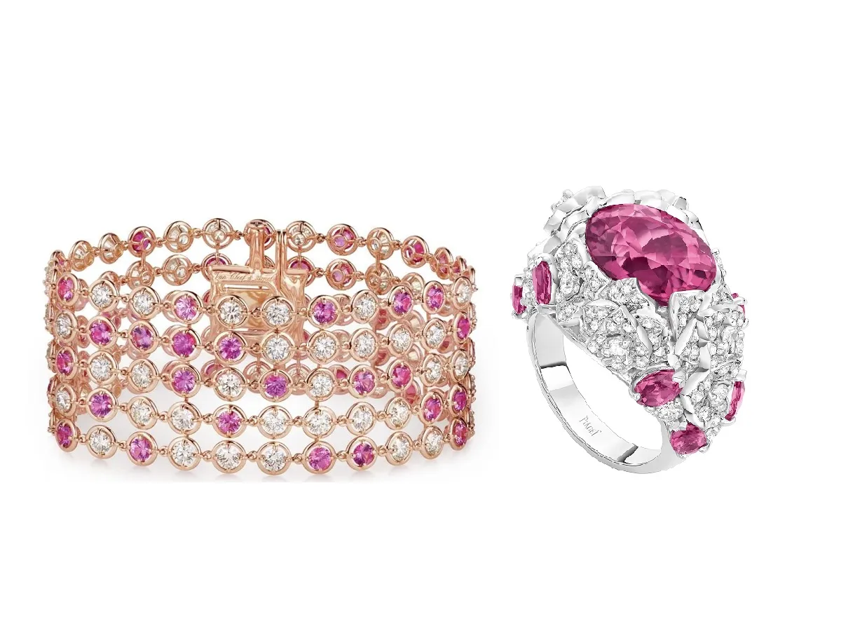 أجمل تصاميم مجوهرات وردية لشهر أكتوبر الوردي 2023