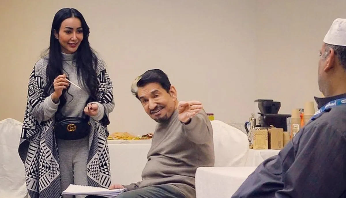 عبدالله السدحان  وريتاج الصالح -الصورة من حسابها على الانستغرام