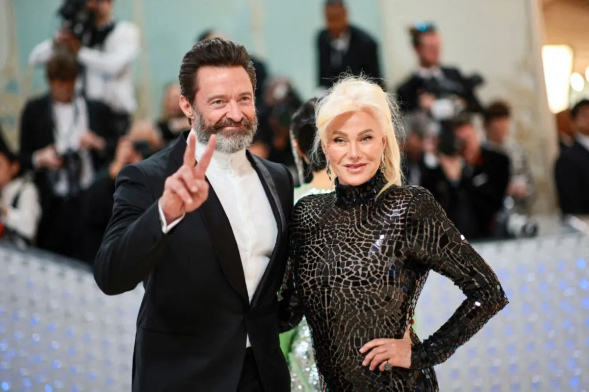 هيو جاكمان وديبورا لي فيرنس (Deborra-Lee Furness and Hugh Jackman). مصدر الصورة: AFP/Dimitrios Kambouris