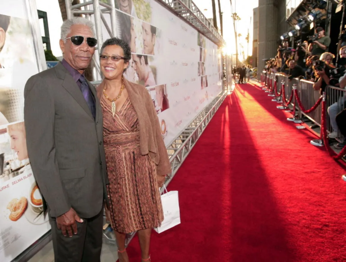 مورجان فريمان كولي لي (Morgan Freeman and Myrna Colley Lee). مصدر الصورة: AFP/Kevin Winter