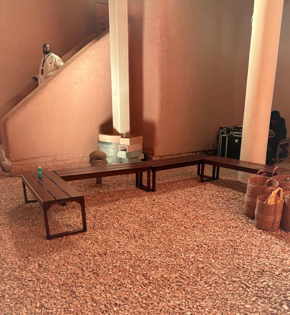 جانب من  فعاليات "ملتقى العمارة التقليدية" في حي الطريف التاريخي بمنطقة الدرعية